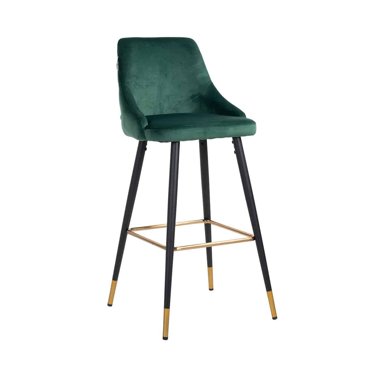 Richmond Möbel | Barhocker Imani aus Samt | Grün