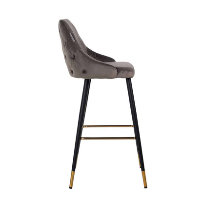 Richmond Möbel | Barhocker Imani aus Samt | Grün