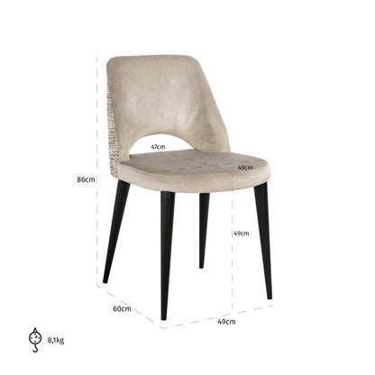 Esszimmerstuhl Tabitha Feuerresistent (Set von 2)
