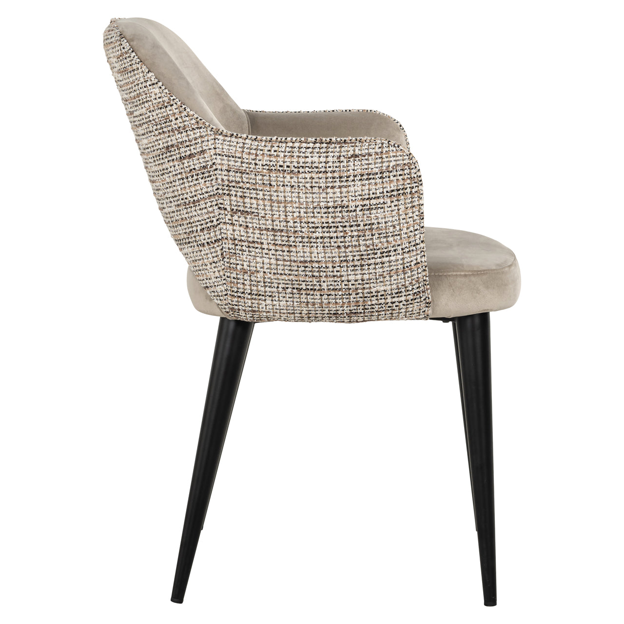 Richmond Möbel | Esszimmerstuhl Giovanna be straight dark brown / khaki velvet Feuerresistent | Trendy-nature