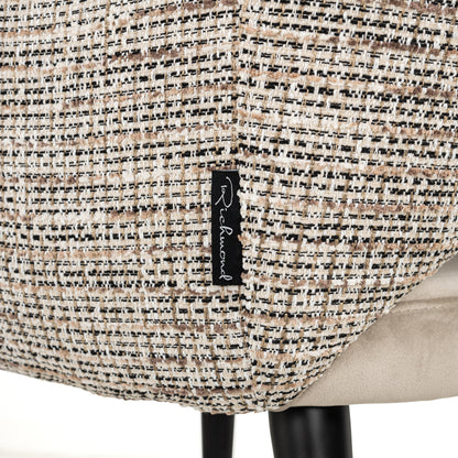 Richmond Möbel | Esszimmerstuhl Giovanna be straight dark brown / khaki velvet Feuerresistent | Trendy-nature