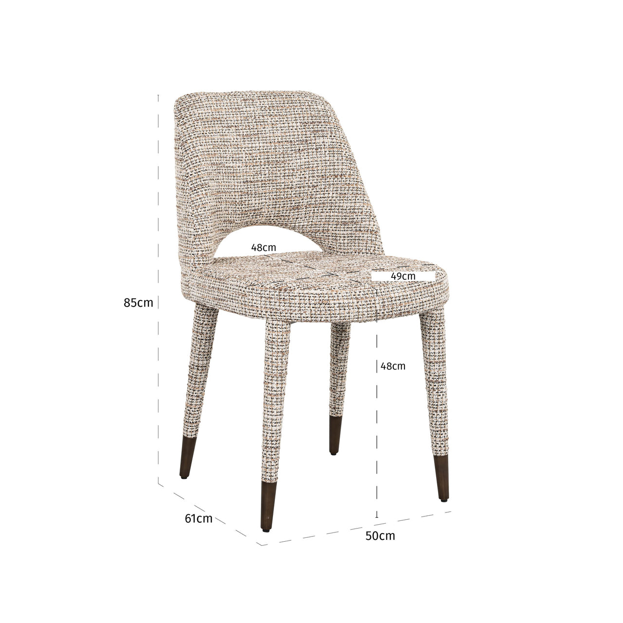 Richmond Möbel | Esszimmerstuhl Cecilia be straight dark brown (Set von 2) | Trendy-nature