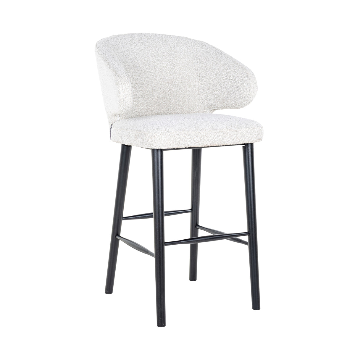 Richmond Möbel Barhocker Indigo white bouclé | 210675