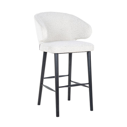 Richmond Möbel Barhocker Indigo white bouclé | 210675