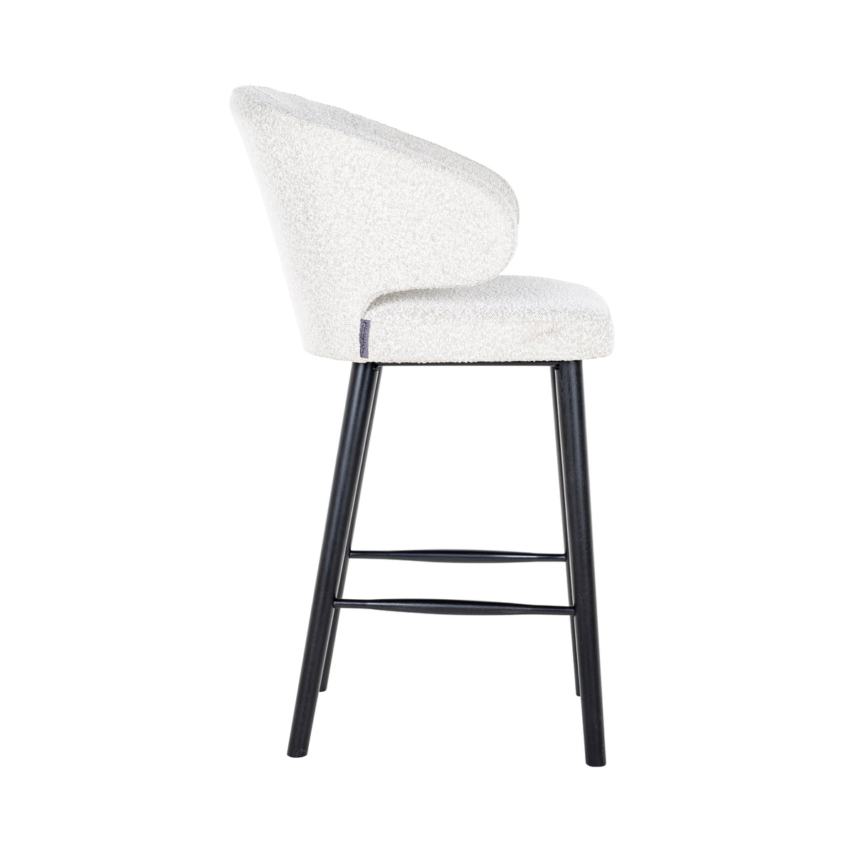 Richmond Möbel Barhocker Indigo white bouclé | 210675