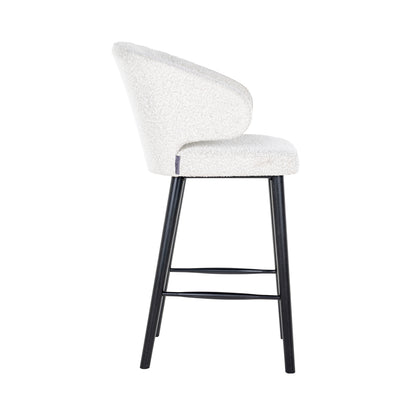 Richmond Möbel Barhocker Indigo white bouclé | 210675