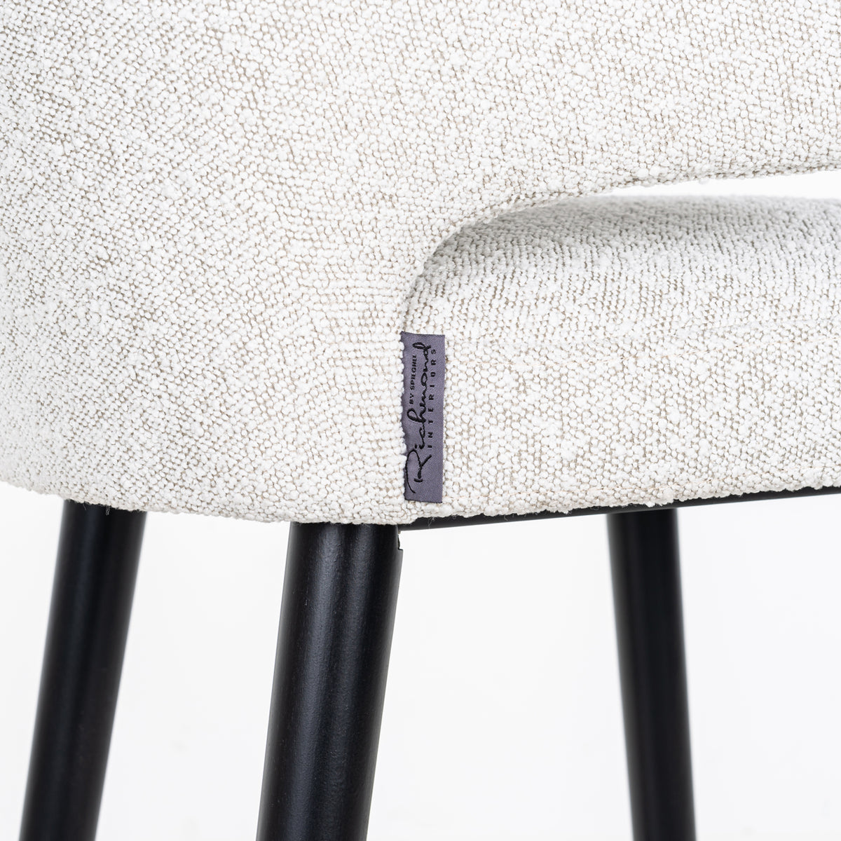 Richmond Möbel Barhocker Indigo white bouclé | 210675