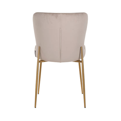 Richmond Möbel | Esszimmerstuhl Odessa Feuerresistent (Set von 2) | Khaki-velvet