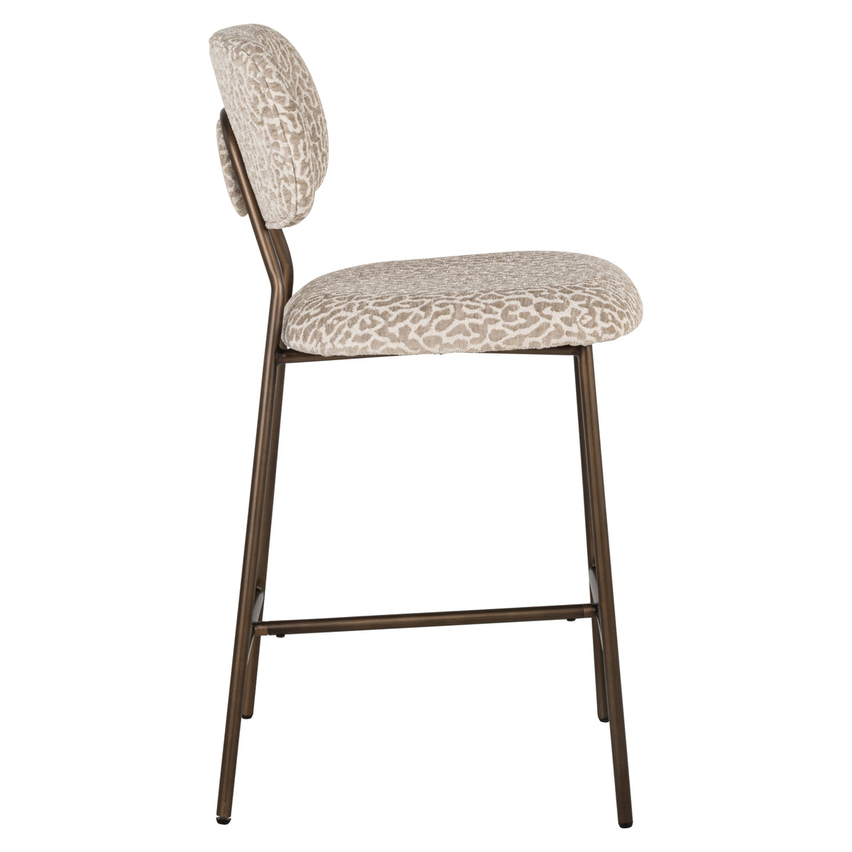 Richmond Möbel Thekenstuhl Xenia Feuerresistent (Set von 2) beige leopard | 214159