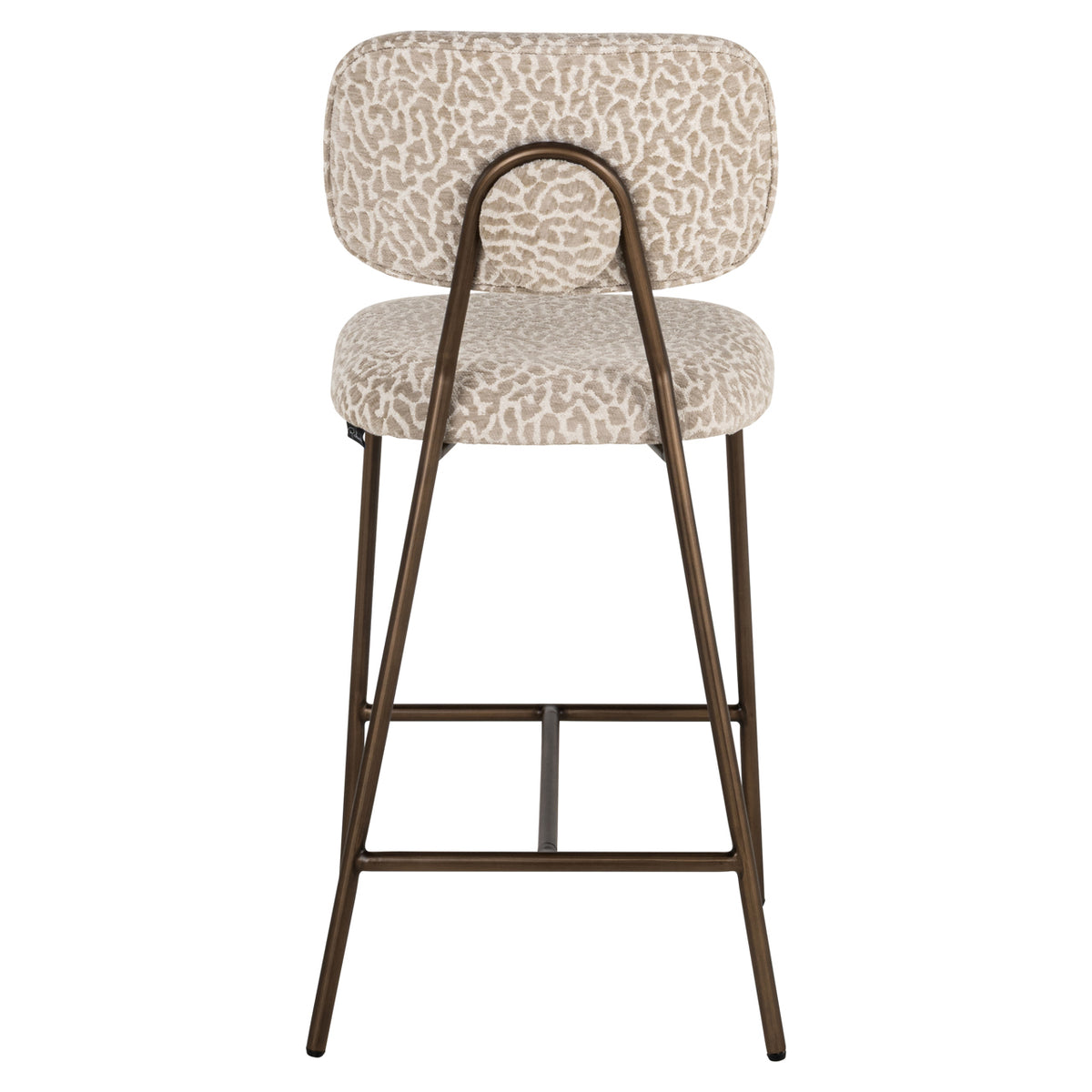 Richmond Möbel Thekenstuhl Xenia Feuerresistent (Set von 2) beige leopard | 214159