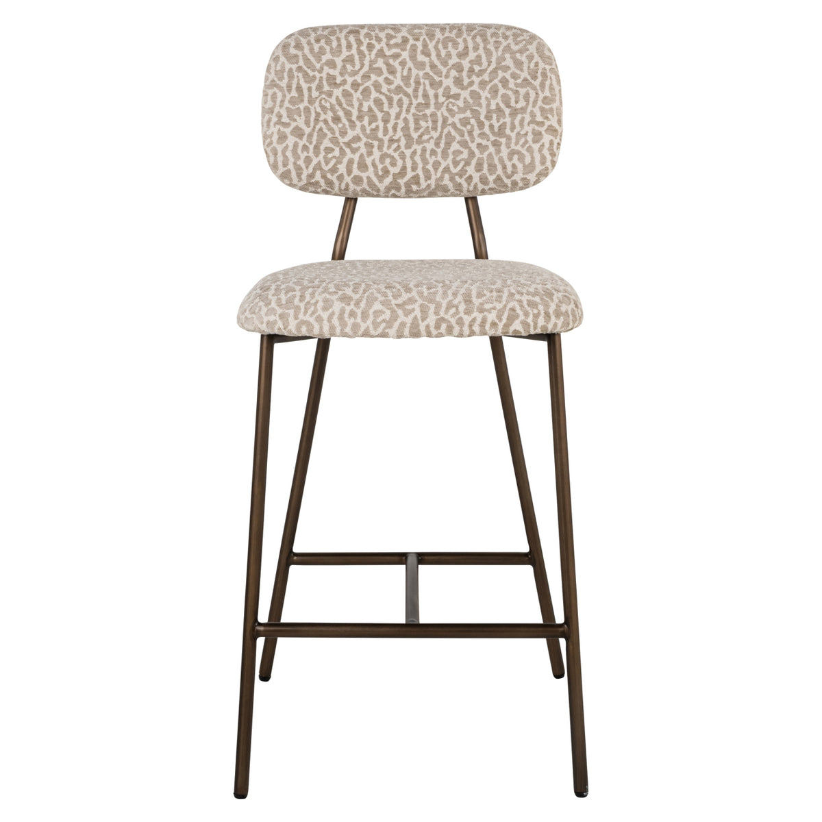 Richmond Möbel Thekenstuhl Xenia Feuerresistent (Set von 2) beige leopard | 214159