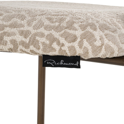 Richmond Möbel Thekenstuhl Xenia Feuerresistent (Set von 2) beige leopard | 214159