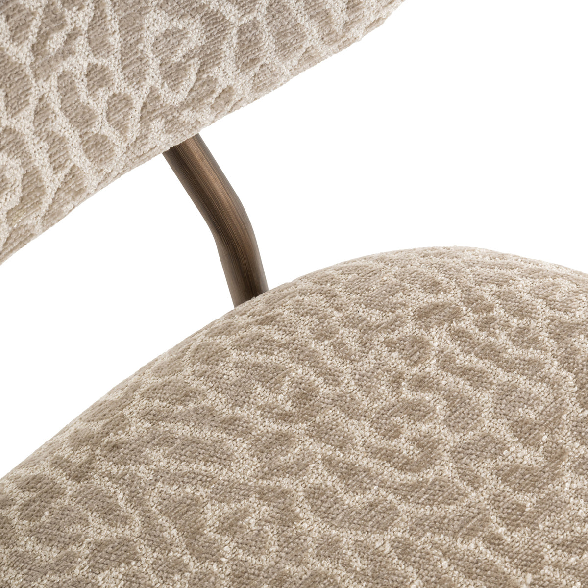 Richmond Möbel Thekenstuhl Xenia Feuerresistent (Set von 2) beige leopard | 214159