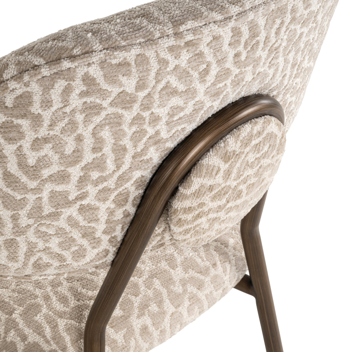 Richmond Möbel Thekenstuhl Xenia Feuerresistent (Set von 2) beige leopard | 214159