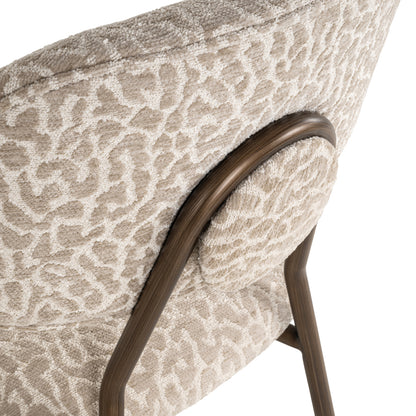 Richmond Möbel Thekenstuhl Xenia Feuerresistent (Set von 2) beige leopard | 214159