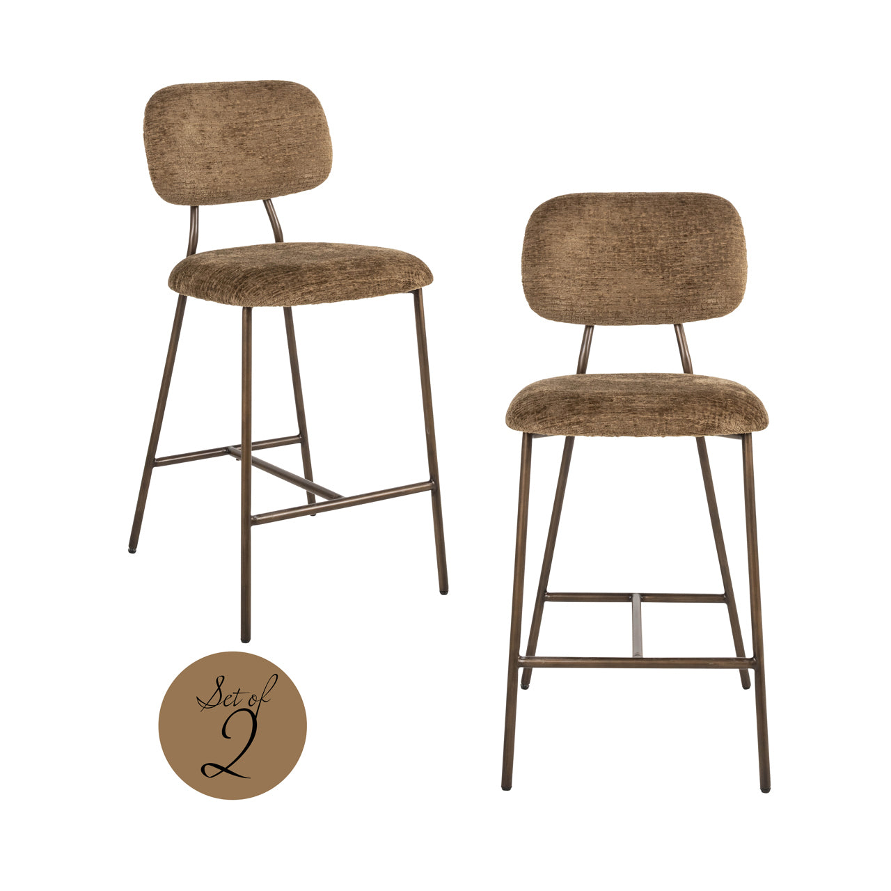 Thekenstuhl Xenia Feuerresistent (Set von 2)