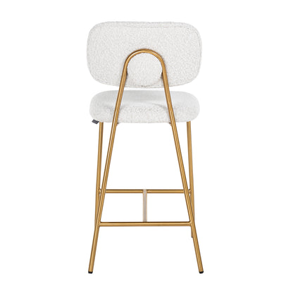 Richmond Möbel | Thekenstuhl Xenia (Set von 2) | White-boucle