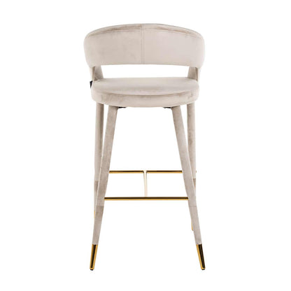 Richmond Möbel | Barhocker Gia aus Samt | Khaki