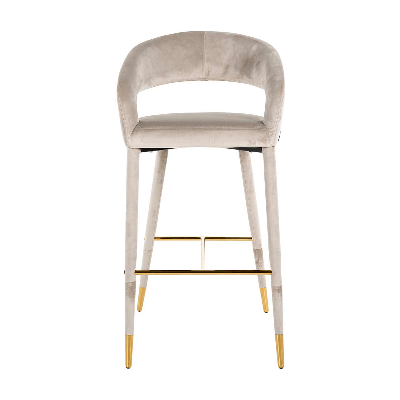 Richmond Möbel | Barhocker Gia aus Samt | Khaki