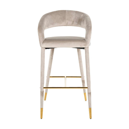 Richmond Möbel | Barhocker Gia aus Samt | Khaki
