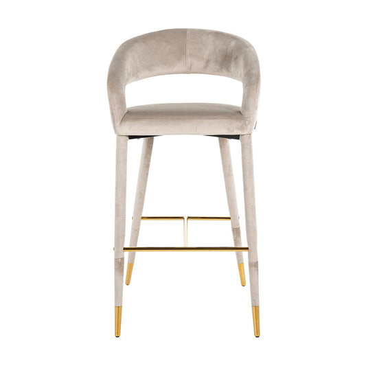Richmond Möbel | Barhocker Gia aus Samt | Khaki