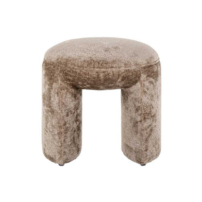 Richmond Möbel | Hocker Fargo aus Chenille | Taupe