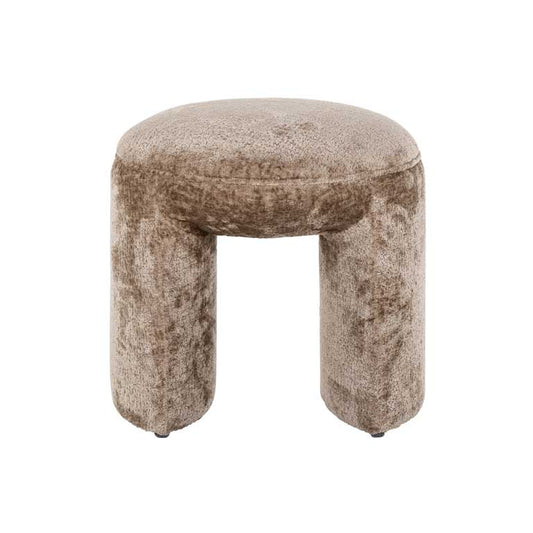 Richmond Möbel | Hocker Fargo aus Chenille | Taupe