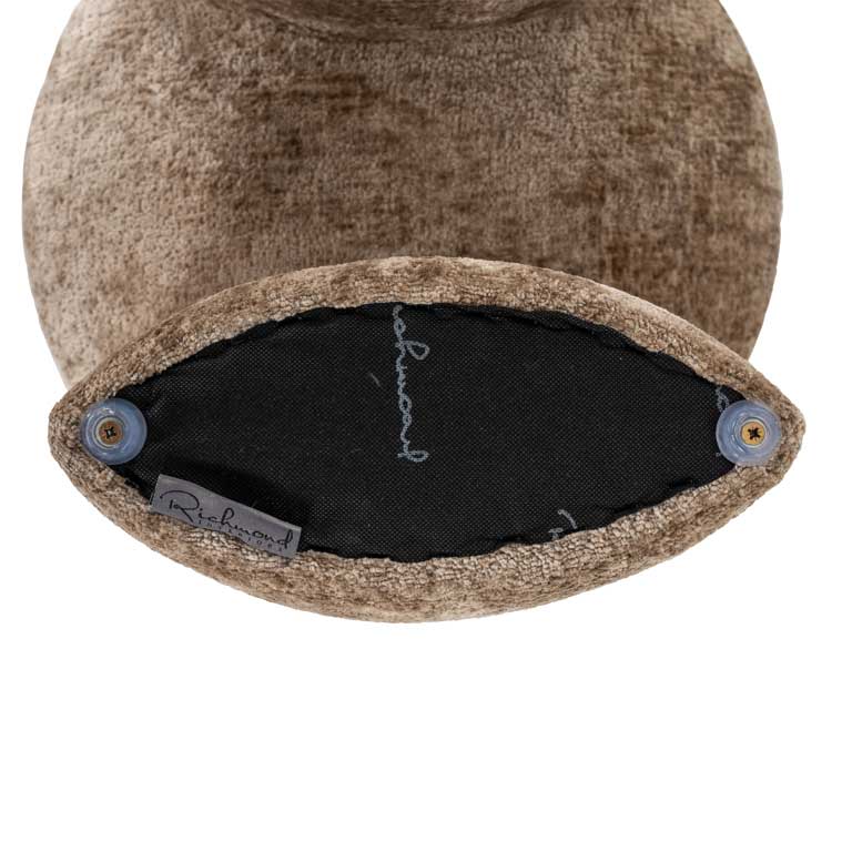 Richmond Möbel | Hocker Fargo aus Chenille | Taupe