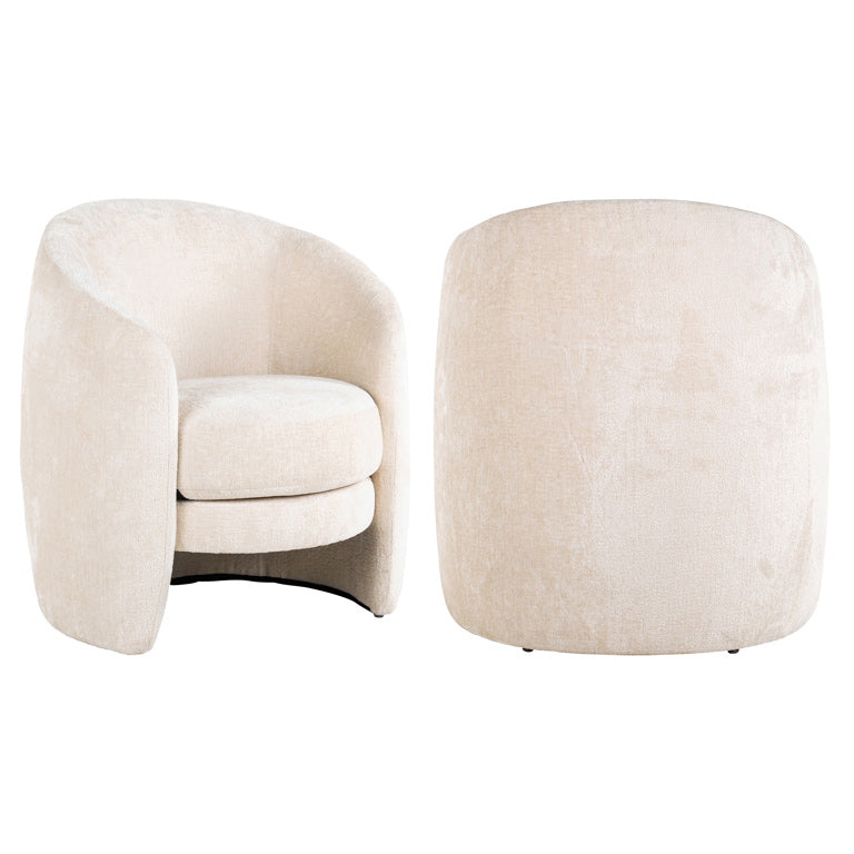 Richmond Möbel | Sessel Fenna aus Chenille | Weiß