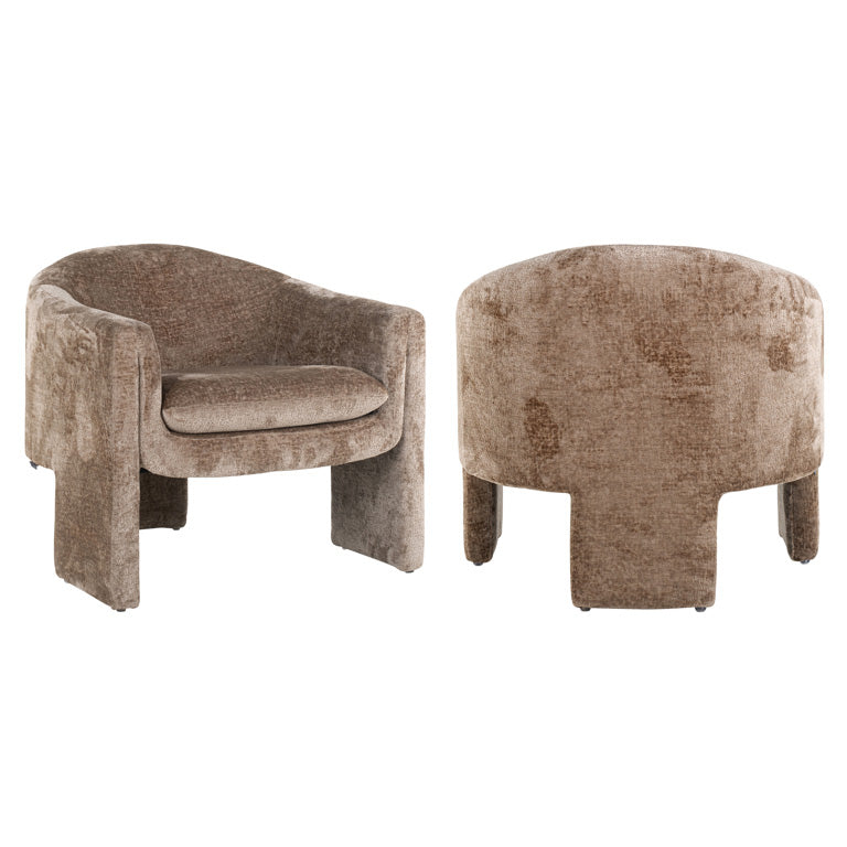 Richmond Möbel | Sessel Charmaine aus Chenille | Taupe