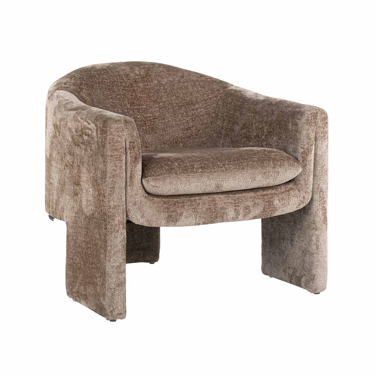 Richmond Möbel | Sessel Charmaine aus Chenille | Taupe