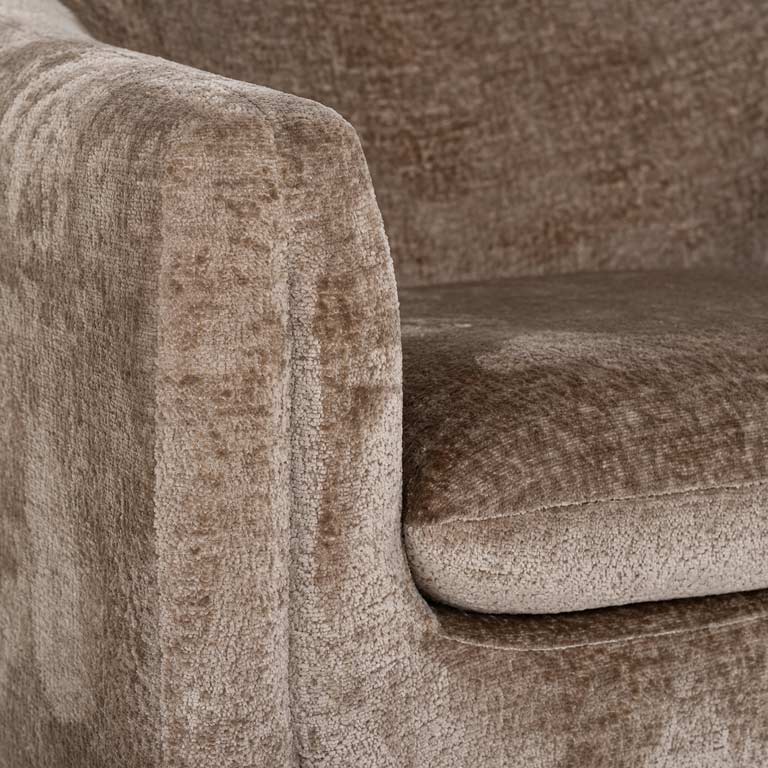 Richmond Möbel | Sessel Charmaine aus Chenille | Taupe