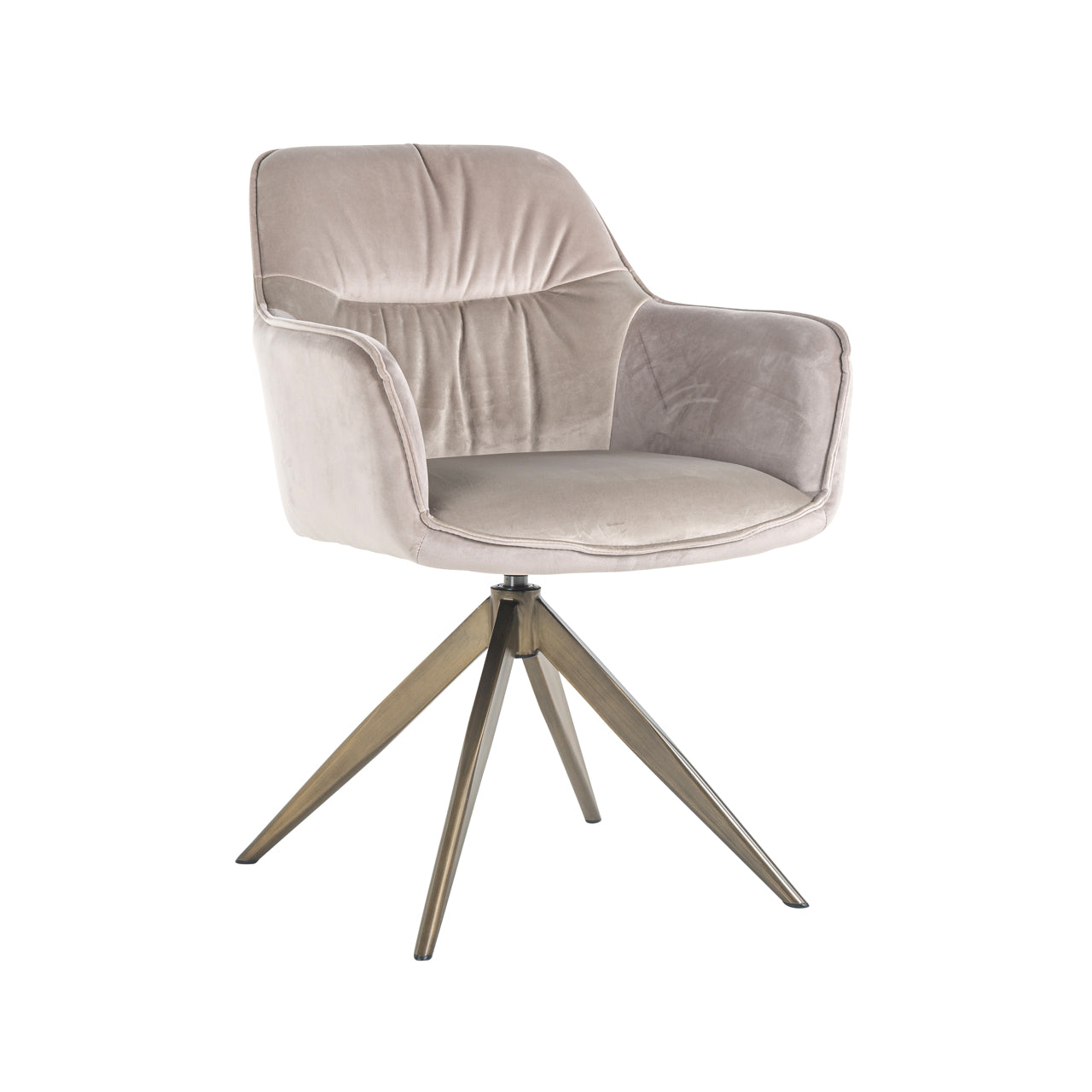 Richmond Möbel | Esszimmerstuhl Aline drehbar Feuerresistent | Khaki-velvet