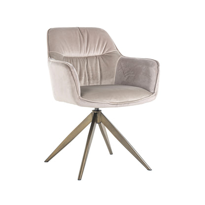 Richmond Möbel | Esszimmerstuhl Aline drehbar Feuerresistent | Khaki-velvet