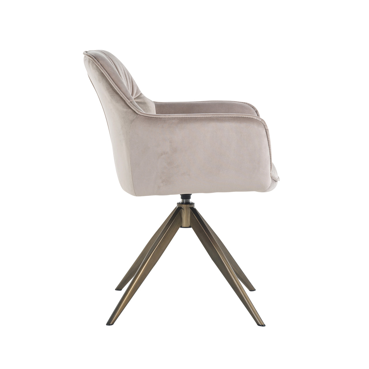 Richmond Möbel | Esszimmerstuhl Aline drehbar Feuerresistent | Khaki-velvet