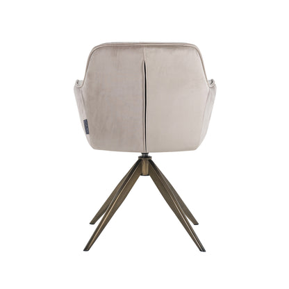 Richmond Möbel | Esszimmerstuhl Aline drehbar Feuerresistent | Khaki-velvet