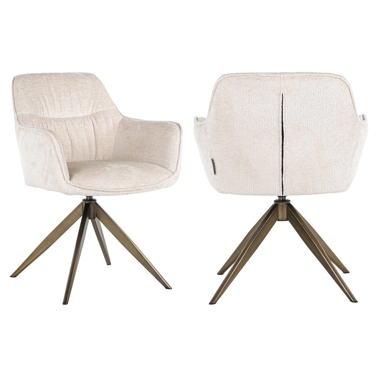 Richmond Möbel | Esszimmerstuhl Aline drehbar Feuerresistent | Khaki-velvet