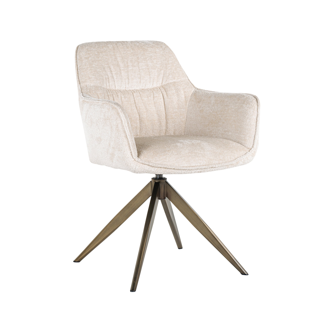 Richmond Möbel | Esszimmerstuhl Aline drehbar Feuerresistent | Khaki-velvet