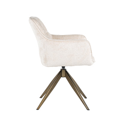 Richmond Möbel | Esszimmerstuhl Aline drehbar Feuerresistent | Khaki-velvet