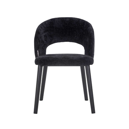 Richmond Möbel | Stuhl Savoy aus Chenille | Schwarz