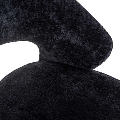 Richmond Möbel | Stuhl Savoy aus Chenille | Schwarz
