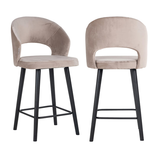 Richmond Möbel | Thekenstuhl Savoy | Khaki-velvet