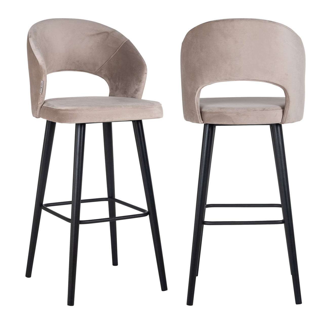Richmond Möbel | Barhocker Savoy | Khaki-velvet