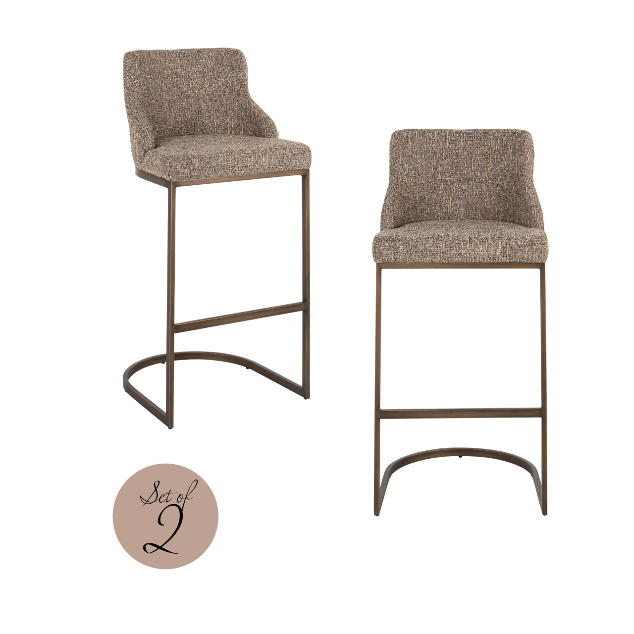 Richmond Möbel | Barhocker Bolton (Set von 2) | Natural-renegade