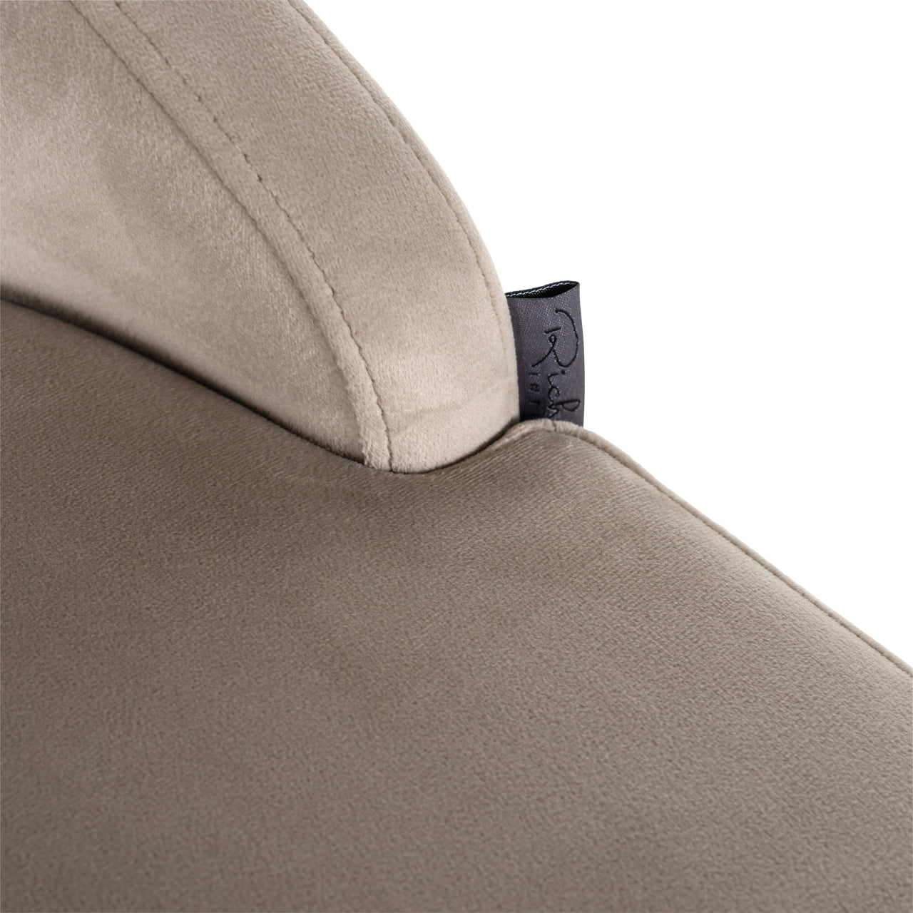 Richmond Möbel | Barhocker Bolton brushed gold Feuerresistent (Set von 2) | Khaki-velvet