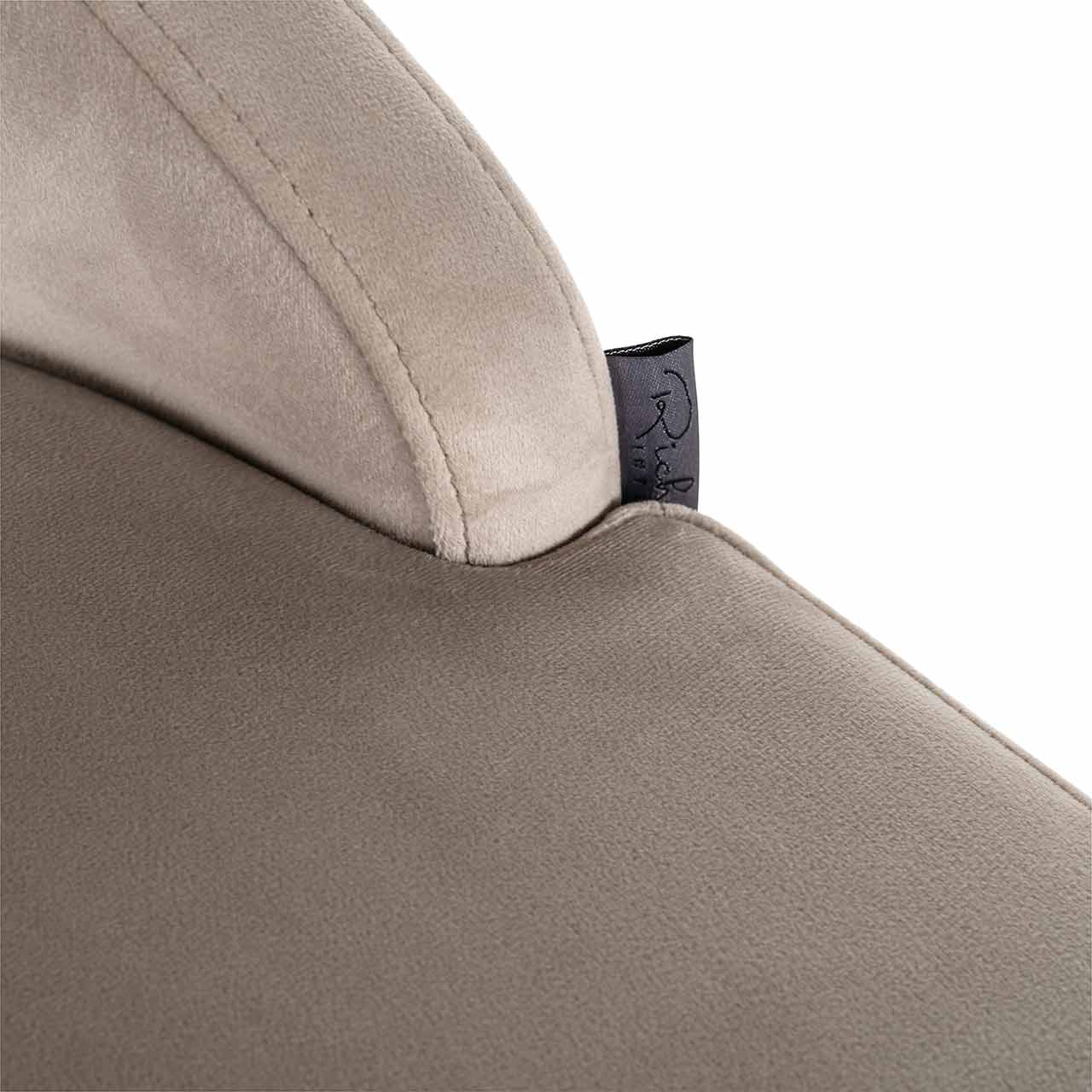 Richmond Möbel | Barhocker Bolton aus Samt | Khaki/gold