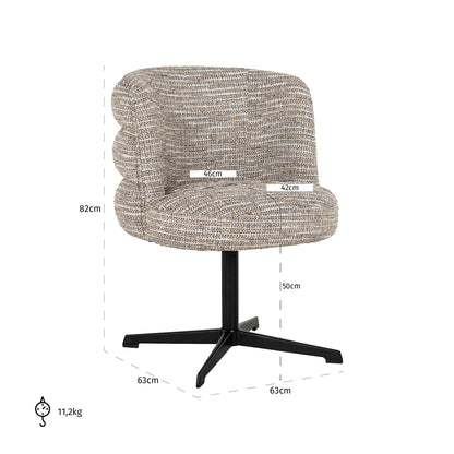 Richmond Möbel | Esszimmerstuhl Alexander Jones drehbar (Chadwick) | Beige-coco