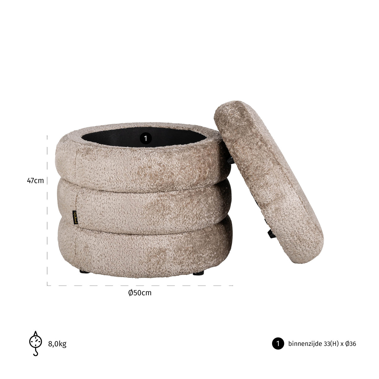 Richmond Möbel | Hocker & Fußbank Adele | Sheep-natural