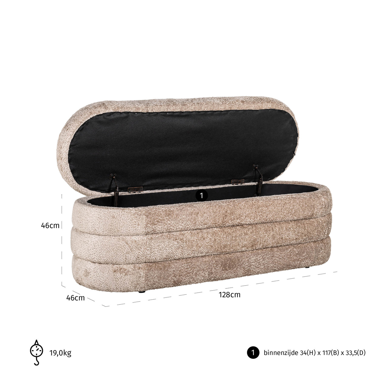 Richmond Möbel | Hocker & Fußbank Camille | Sheep-natural