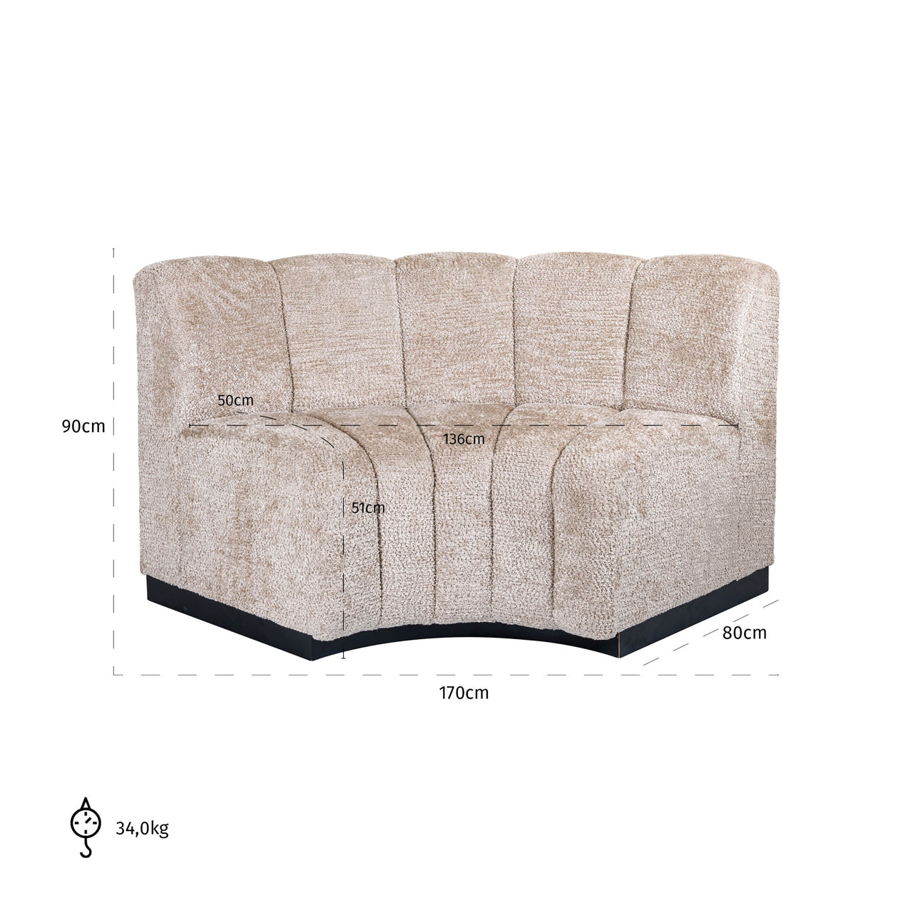 Richmond Möbel | Sitzbank Hillpark corner | Lovely-beige